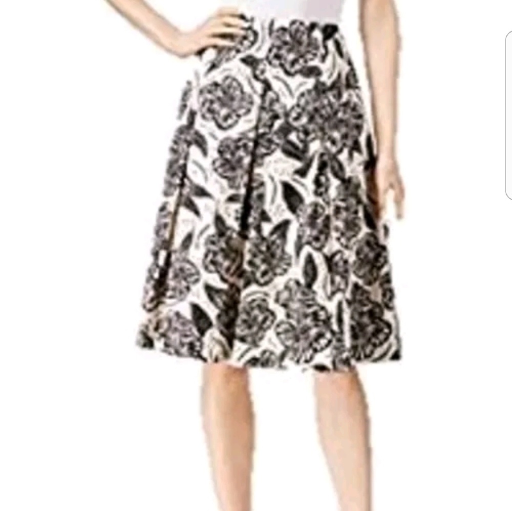 Charter Club Women's Floral Printed Pleated Knee-L